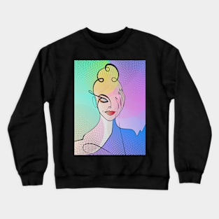 Vibrant Female Portrait Crewneck Sweatshirt